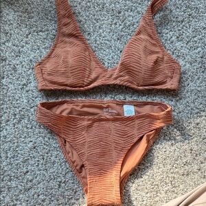 Aerie Terracotta Textured Bikini